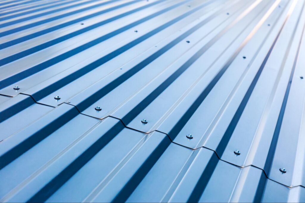 closeup image on steel building structure